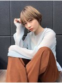 大人かわいい前髪ありショートボブ/束感ショート/30代40代50代