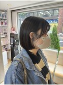 丸みボブ×顔周りカット
