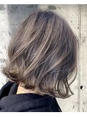 ダメージレスカラーハイライト　× ミディアムヘア