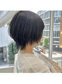 【縮毛矯正】黒髪ショートウルフヘア