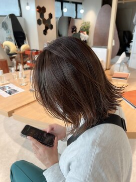 ユミリーバイルコル(umily by RuCOR.) ラベンダー/ワンレン/髪質改善/ネビージュ/ボブルフ/黒髪/小顔