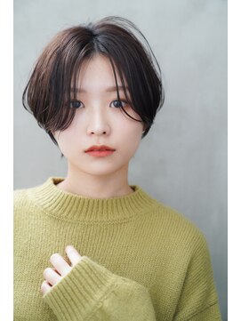 ランド ヘアー(Land Hair) センターパート大人可愛いコンパクトショートナチュラル黒髪