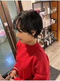 大人可愛い20代30代40代黒髪前下がりショートボブ丸みショート◎