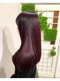 ボルドーワインレッドバーガンディー暖色ヘアカラー糸ito～HIRO