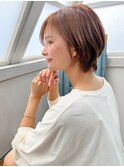 黒髪/ボブルフ/ネビージュ/韓国/ワンレン/仙台/髪質改善/前髪