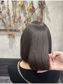透明感オリーブブラウンカラー