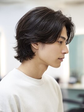 ニュアンスパーマ/フェザーパーマ/韓国ヘア/センターパート