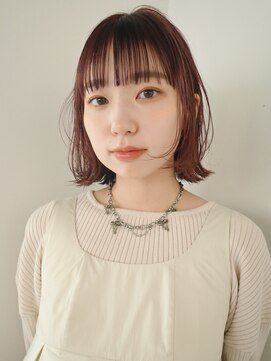 ディッセンバー 神宮前(December) ブリーチなし/ピンクブラウン/顔まわりレイヤー