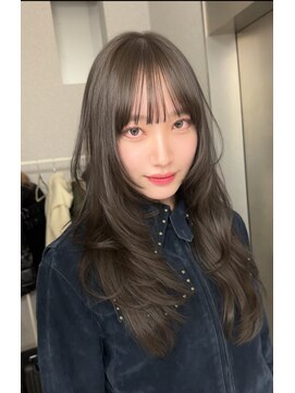 天神美容室 天神大名レイヤーカットブラウングレージュ
