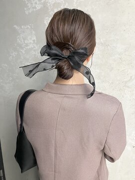 コトナ(kotona) 【レースリボンヘアアレンジ】リボンヘアカチモリシニヨン渋谷