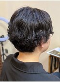 池袋フェザーパーマフェザーショート【池袋/センターパート】