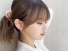 『Cosmetics 薬剤使用』カット+前髪/顔周り縮毛矯正+保護Tr ￥9,900