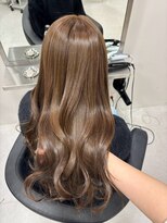 Valone Tokyo レイヤーカット/韓国ヘア/髪質改善【12/1NEW OPEN（予定）】&nbsp;ba13072_ブリーチ無しダブルカラーヘーゼルブラウン韓国風波巻き