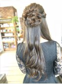 綺麗めのハーフアップセット