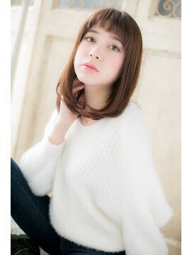 美容室 ファクト(fact) *+高崎+*…アクセントバングでストレートミディd