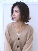 黒髪暗髪小顔前下がり切りっぱなし外ハネボブウルフ【ANs.】