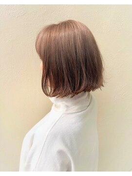 キャパジャストヘアー(CAPA just hair) 小顔可愛いショートボブ×ナチュラルベージュ