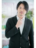 大人ダンディ・ネビージュアシンメトリーショートマッシュa1