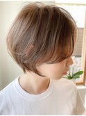 20代30代前髪あり丸みくびれ前下がりショートボブ３【鎌倉】