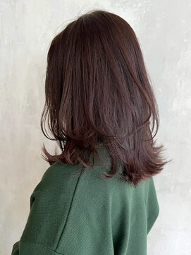 アイティー バイ アルバム 中野店(IT by ALBUM) レイヤーボルドー_外ハネボブセクションカラー_ba363301