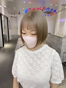 ゲーム 原宿店(GAME) ミルクティーベージュ/ダブルカラー/ケアブリーチ/髪質改善/原宿