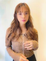 ケーツー エム 京都ラクエ(k-two emu)&nbsp;明るめチョコレートカラー★コテ巻きスタイル♪__レイヤーカット