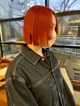 デコ(DECO) レッドカラー/切りっぱなしボブ/ミニボブ RYUSEI