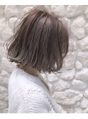 #ミニボブ#毛先パーマ#ベージュカラー