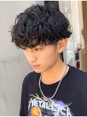 波巻きスパイラルパーマメンズマッシュパーマツイストパーマ