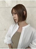 ショート×ハイライト白髪ぼかし×チョコレート[心斎橋]