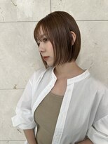 ロンド ストラーダ 心斎橋(Lond strada)&nbsp;ショート×ハイライト白髪ぼかし×チョコレート[心斎橋]