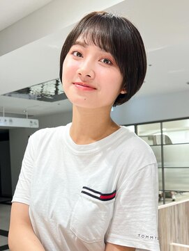 エアー 横浜(AIR) 【長谷川】斜め前髪こくまろブラウンショート