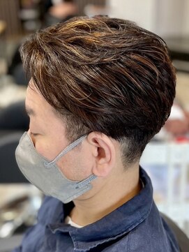 アトリエコア(Atelier Coa) センターパートニュアンスパーマスパイラルパーマメンズパーマ