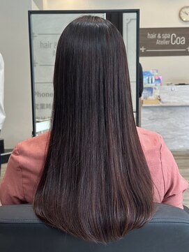 アトリエコア(Atelier Coa) 髪質改善トリートメントミルクティーベージュカラーくびれヘア