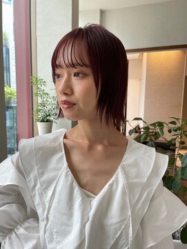 アンバー 池袋(amber) 切りっぱなしボブ/美髪/ピンクブラウン[池袋駅]