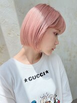アエレ アヴェダ ゆめが丘ソラトス店(aere AVEDA)&nbsp;サラ艶ストレート×ブリーチ◎ハイトーンピンク×ボブ[ゆめが丘]