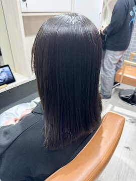 ハツ 橋本(HATSU) 髪質改善縮毛矯正でぷつっとロブ【みずき】