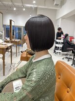 ネイロ 錦糸町(NeiRo)&nbsp;魅力倍増カールセミディシアーカラーダークアッシュショートヘア