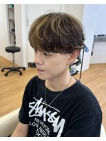 ビカム 名駅(become)&nbsp;シースルーマッシュ　ニュアンス　ナチュラル　メンズ　ショート