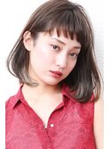 前下がりボブ・  内巻きワンカール・  ボブショート・暗髪
