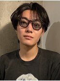 メンズマッシュウルフセンターパーマスパイラルパーマ熊本下通