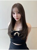 透け感バング◆韓国レイヤーカット/髪質改善ストレート