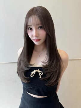 ラベル 渋谷(LAVEL) 透け感バング◆韓国レイヤーカット/髪質改善ストレート