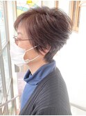 30代40代50代60代耳だしショートステップボーンカット【つばき】