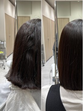 アッドバイケンジ(Add.. by KENJE) 縮毛矯正　ボブストレート【戸塚/髪質改善】
