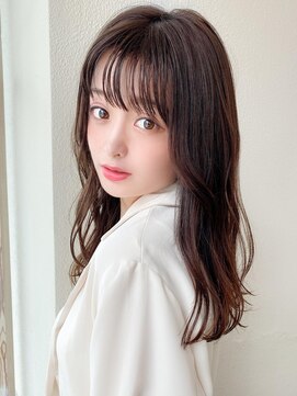 ラルユー 金山(LallYou) 大人かわいいくびれヘアセミロング × ミルクティーベージュ