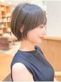 ナチュラルボブ前髪ありミニボブ◎20代30代40代50代ショートボブ