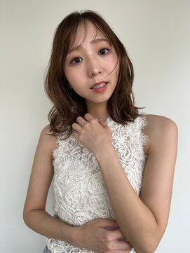 カバーヘア ブリス 上尾西口店(COVER HAIR bliss) 2wayバングハイライト韓国風エアリーミディp1上尾20代30代40代