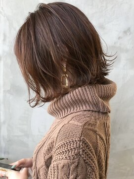 ギークス(GEEKS) 【GEEKS渋谷】レイヤーボブ/ココアグレージュ/冬カラー/20代30代