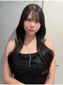オリーブグレー髪質改善/黒髪/小顔/柏駅柏/縮毛矯正